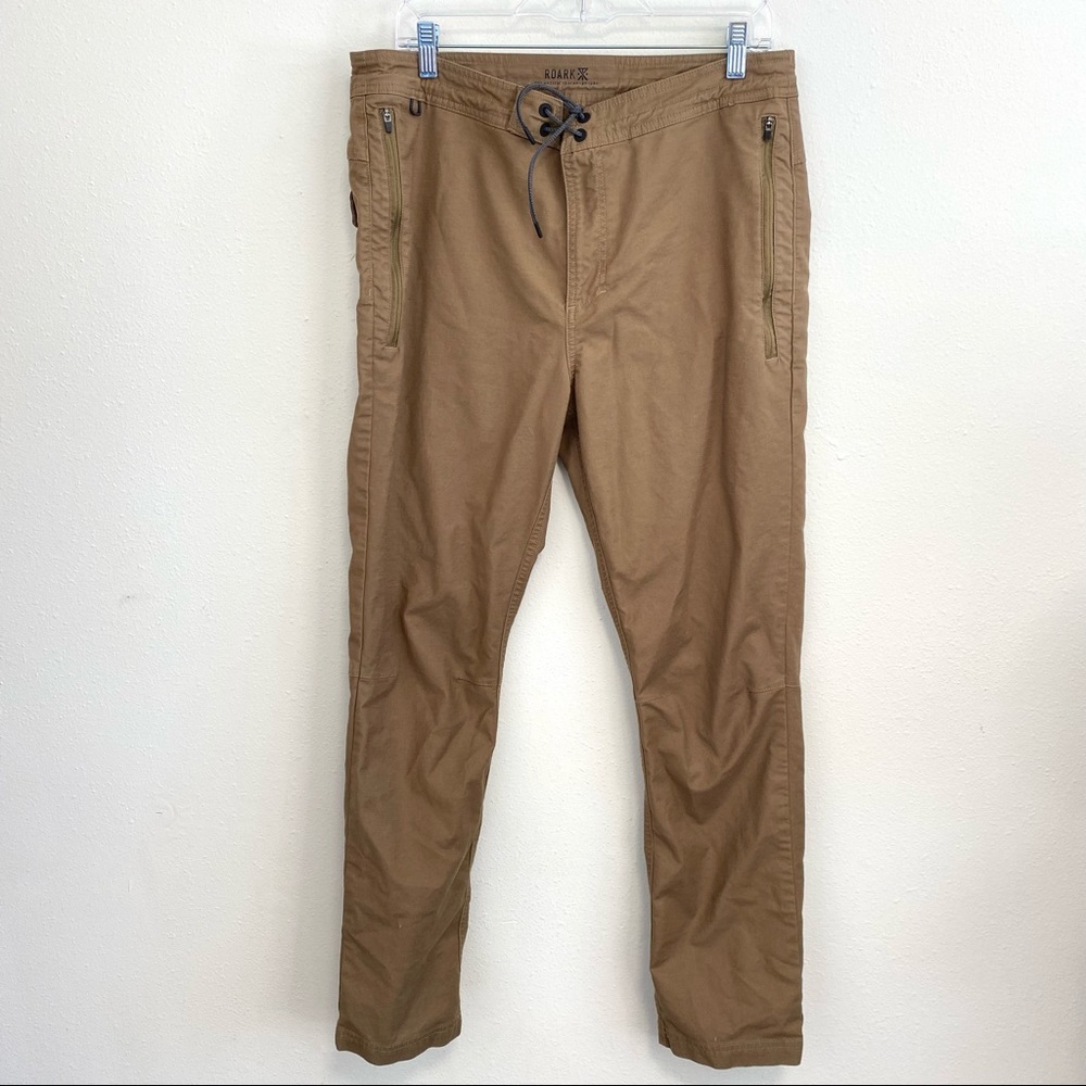ROARK Men's Layover 2.0 Pants Travel Casual Slim Straight Khaki Size 33